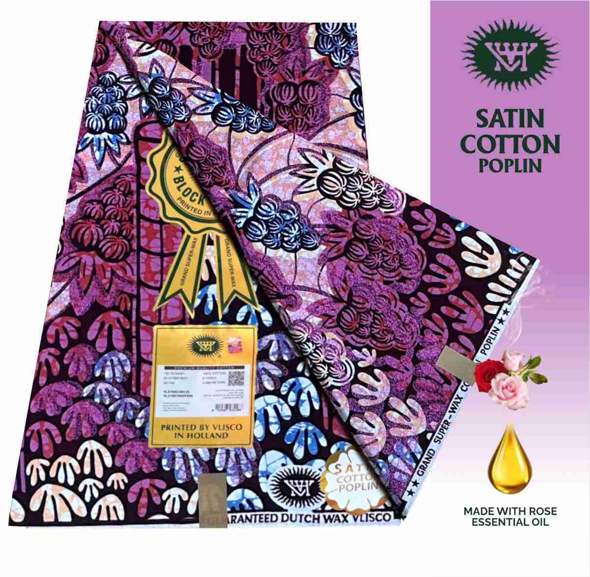 Vlisco Holland Cotton Wax Oct 25 Design – Pink Plum