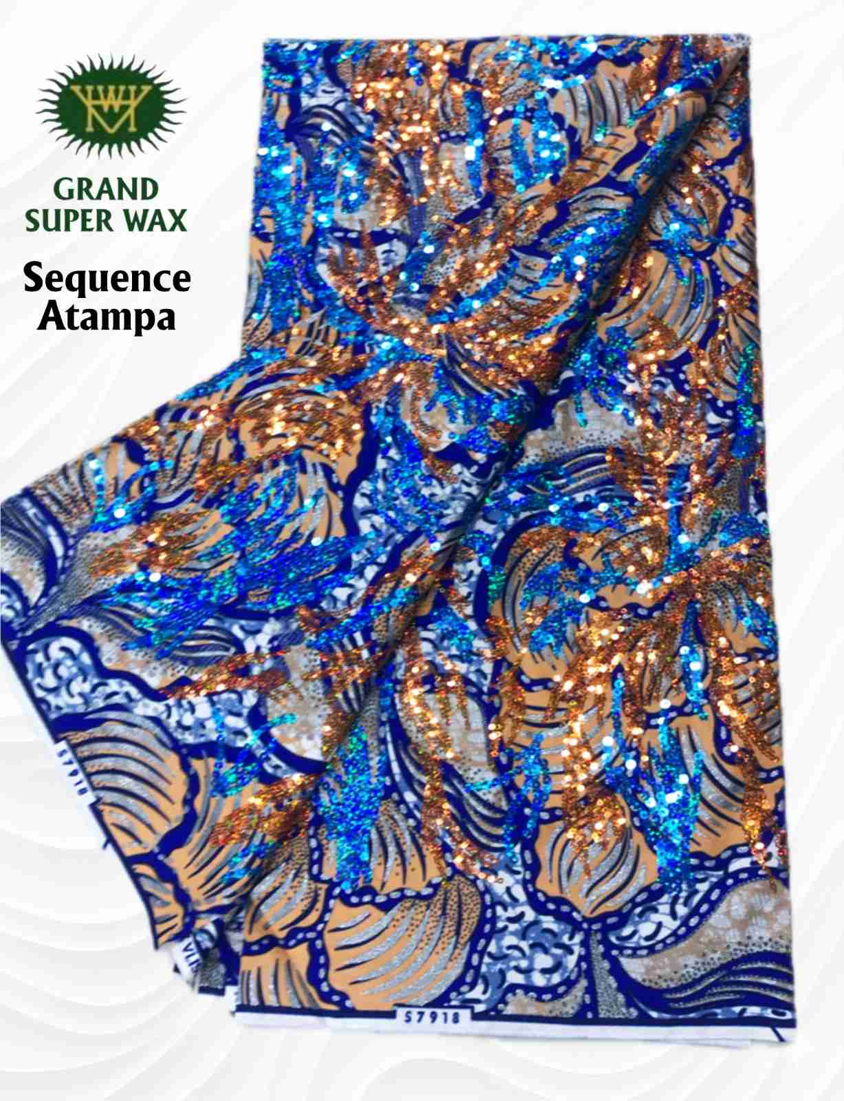 Sequence Atampa Ankara Jan 26 Design – Golden Blue