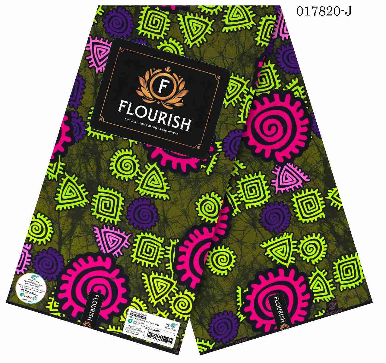 Flourish Green gear Ankara Fabric Traditional Outfit Fabric Flourish-Green-gear-Ankara-Fabric-Traditional-Outfit-Fabric
