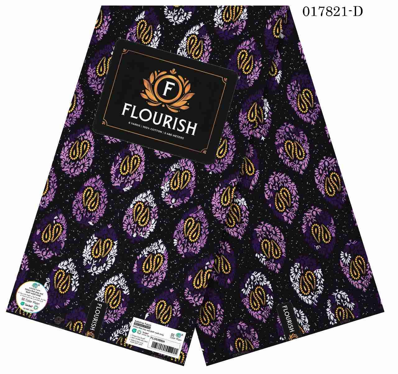 Flourish purple leaf ankara fabric Flourish-purple-leaf-ankara-fabric