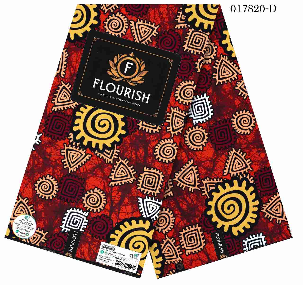 Flourish red gear Ankara Fabric Traditional Outfit Fabric Flourish-red-gear-Ankara-Fabric-Traditional-Outfit-Fabric