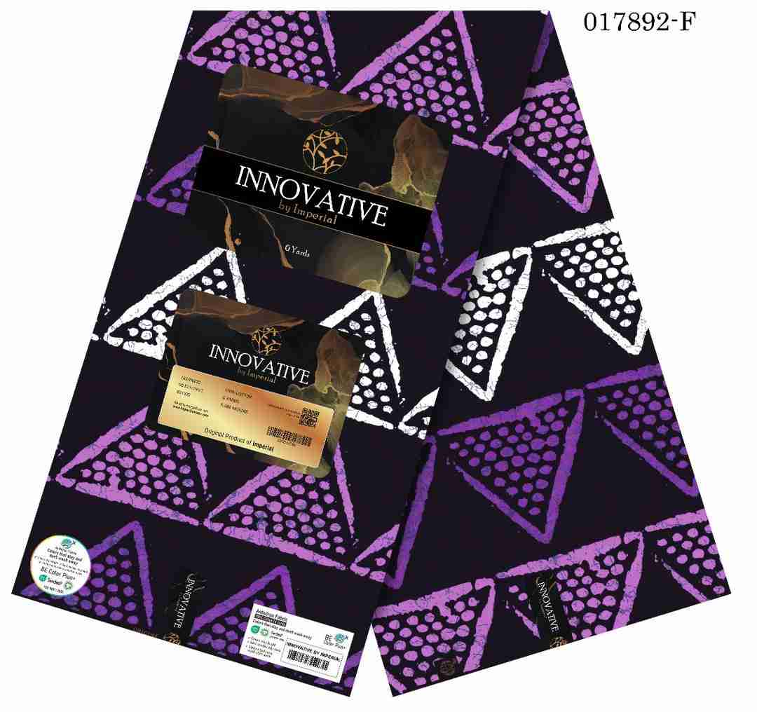 Innovative Purple triangle Ankara Fabric Luxury African Wax Print for unisex Innovative-Purple-triangle-Ankara-Fabric-Luxury-African-Wax-Print-for-unisex