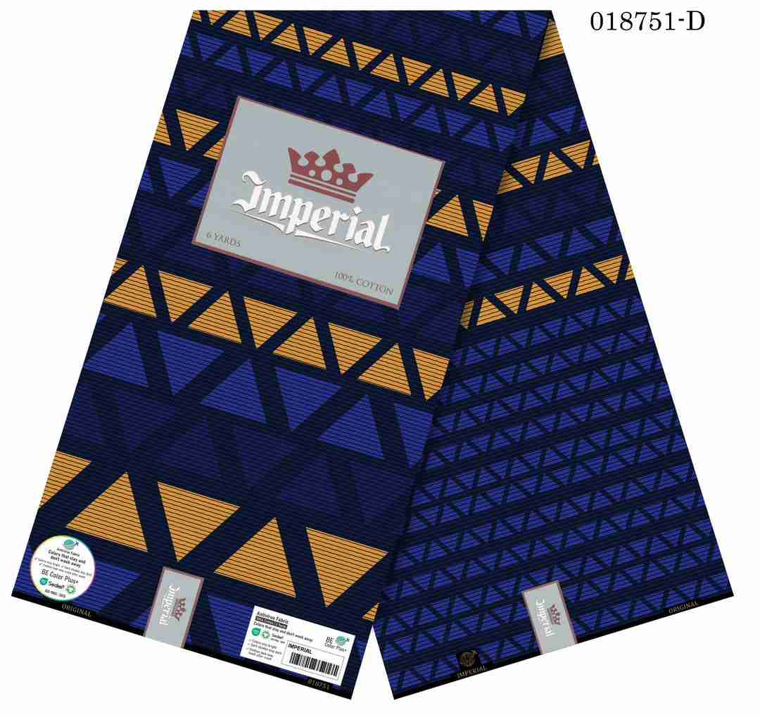 Imperial blue triangle Ankara Fabric Luxury African Wax Print for unisex Imperial blue triangle Ankara Fabric Luxury African Wax Print for unisex