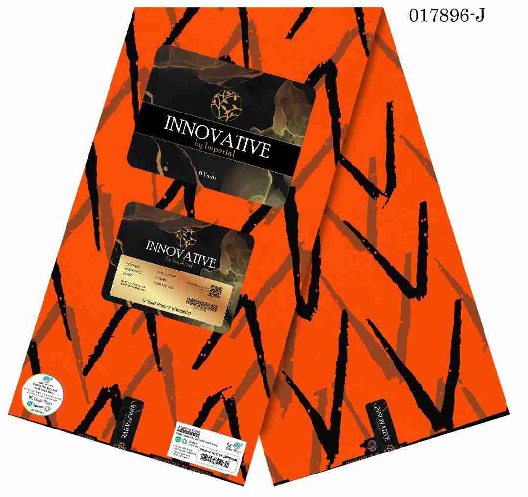 Innovative orange triangle Ankara Fabric Luxury African Wax Print for unisex Innovative orange triangle Ankara Fabric Luxury African Wax Print for unisex