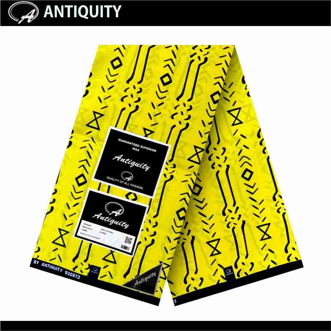 Medium Antiquity(100% cotton) yellow kente pattarn