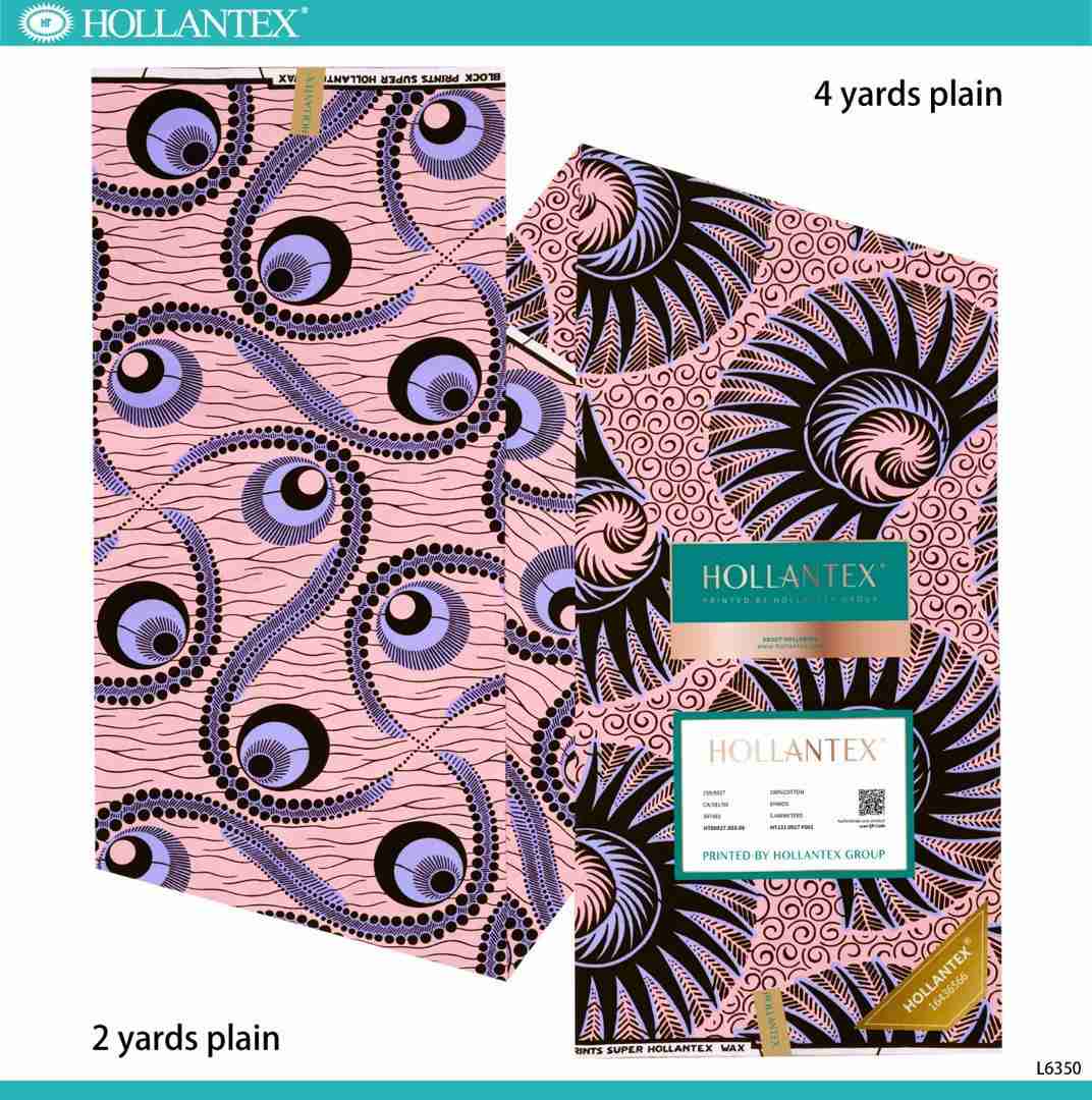 Hollantex light pink patterned ankara , 100% cotten African wax print
