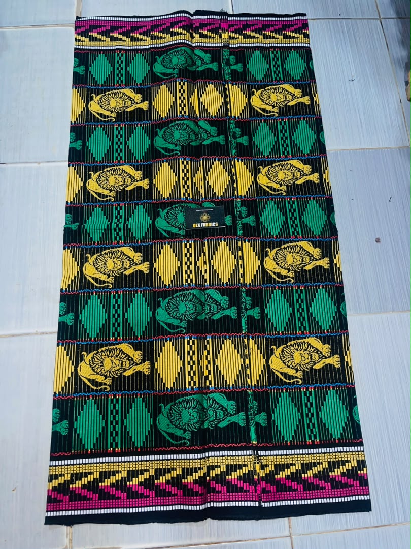 OLX Fabrics Green Lion Crest