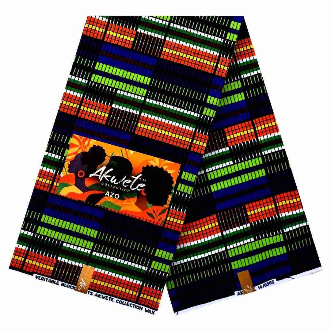 akwete-collection-azo-green-navy-kente-ankara-nigeria Akwete Collection Azo Green-Navy Kente Ankara Nigeria - Image 1