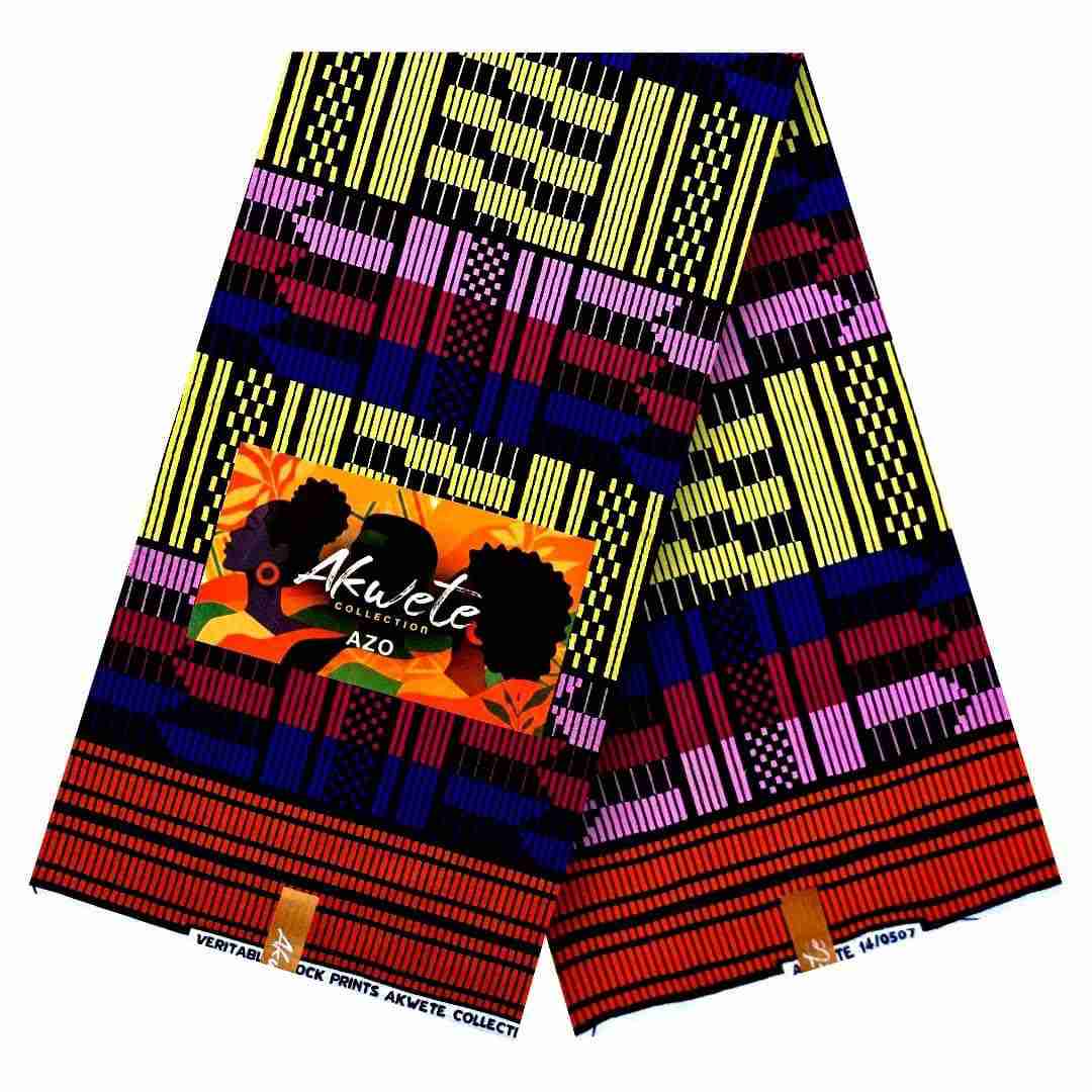 akwete-collection-azo-yellow-red-kente-ankara-nigeria Akwete Collection Azo Yellow-Red Kente Ankara Nigeria - Image 1