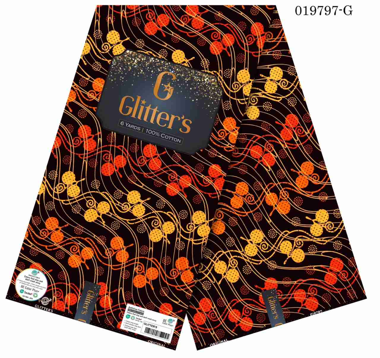 glitters-ankara-red-orange-berry-fabric-nigeria Glitters Ankara Red-Orange Berry Fabric Nigeria - Image 1